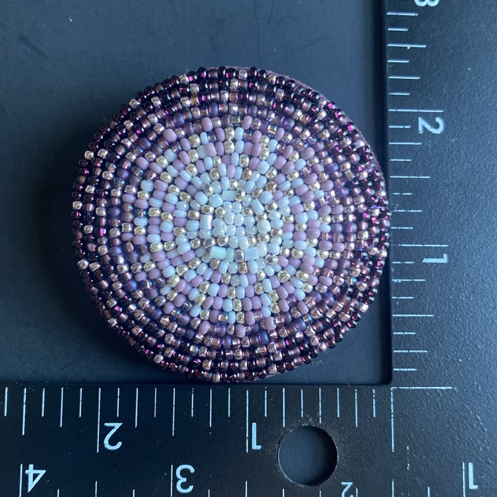 Purple Beaded Circular Accessory - Picture 4 of 5